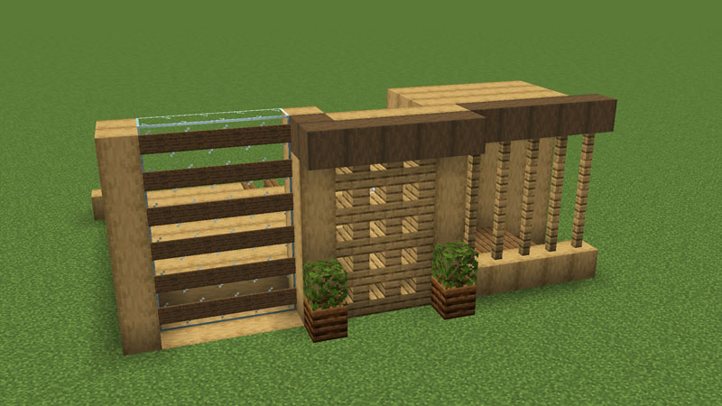 木の温もりがあるモダンな家の1階正面外壁の作り方
